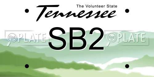 SB2 Tennessee License Plate