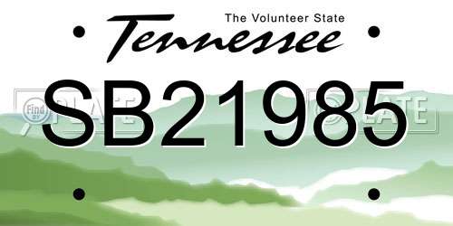 SB21985 Tennessee License Plate