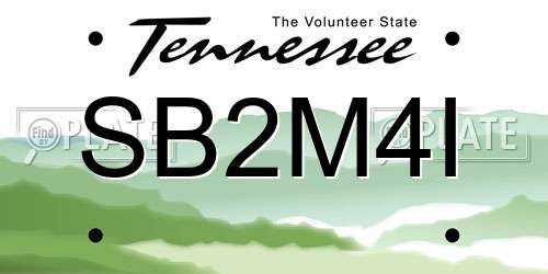 SB2M4I Tennessee License Plate