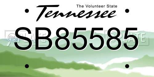 SB85585 Tennessee License Plate