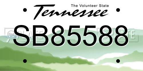 SB85588 Tennessee License Plate