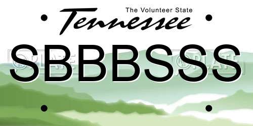 SBBBSSS Tennessee License Plate