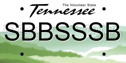 SBBSSSB Tennessee License Plate