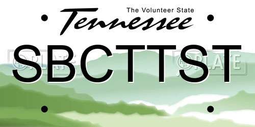 SBCTTST Tennessee License Plate