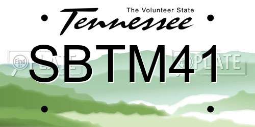 SBTM41 Tennessee License Plate