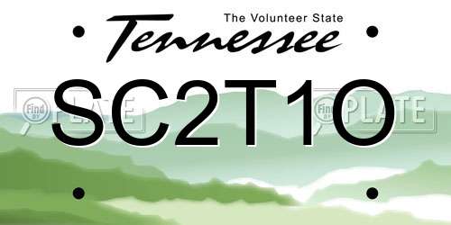 SC2T1O Tennessee License Plate