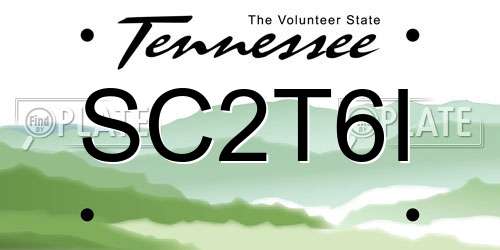 SC2T6I Tennessee License Plate