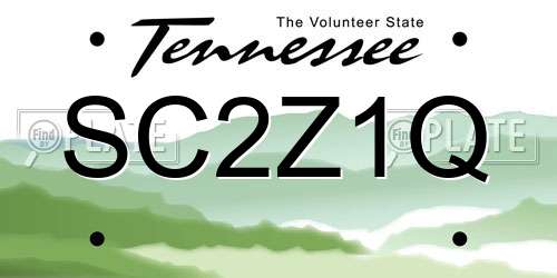 SC2Z1Q Tennessee License Plate
