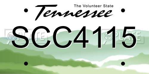 SCC4115 Tennessee License Plate