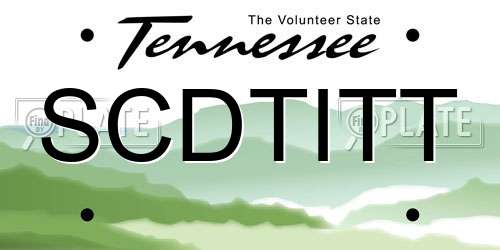 SCDTITT Tennessee License Plate