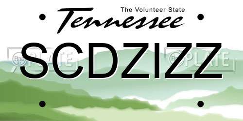 SCDZIZZ Tennessee License Plate