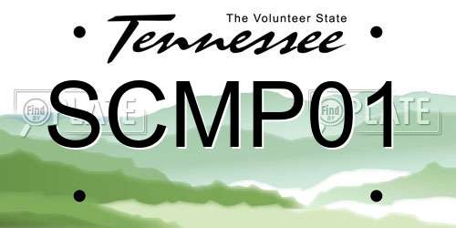 SCMP01 Tennessee License Plate