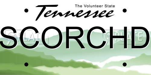 SCORCHD Tennessee License Plate