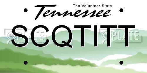 SCQTITT Tennessee License Plate