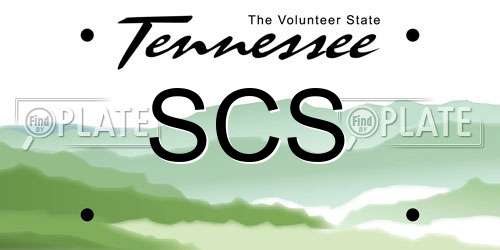 SCS Tennessee License Plate