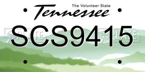 SCS9415 Tennessee License Plate