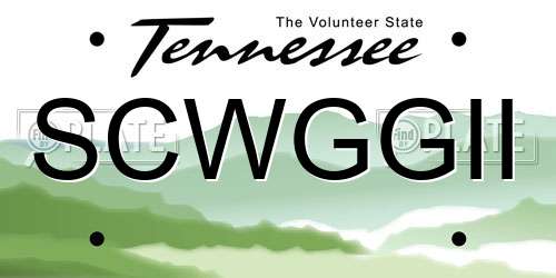SCWGGII Tennessee License Plate