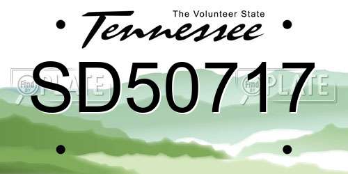 SD50717 Tennessee License Plate