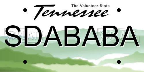 SDABABA Tennessee License Plate