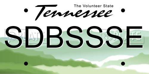 SDBSSSE Tennessee License Plate