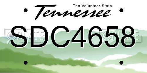 SDC4658 Tennessee License Plate
