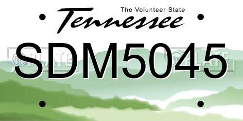 SDM5045 Tennessee License Plate