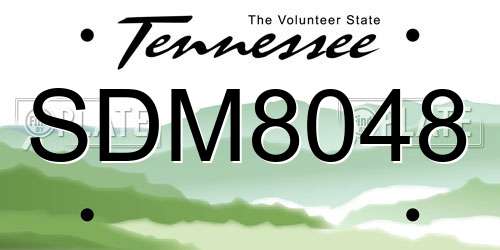 SDM8048 Tennessee License Plate