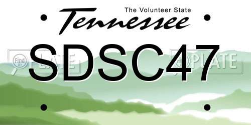 SDSC47 Tennessee License Plate