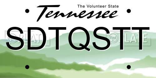 SDTQSTT Tennessee License Plate