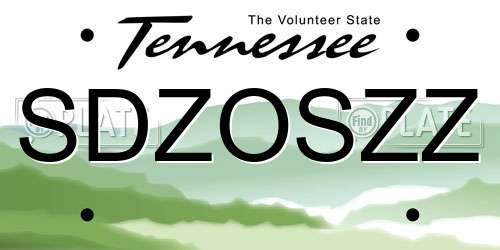 SDZOSZZ Tennessee License Plate