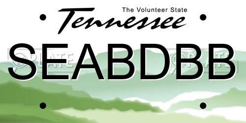 SEABDBB Tennessee License Plate