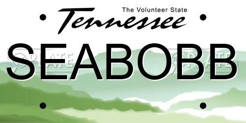 SEABOBB Tennessee License Plate