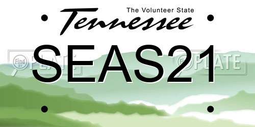 SEAS21 Tennessee License Plate