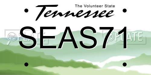SEAS71 Tennessee License Plate