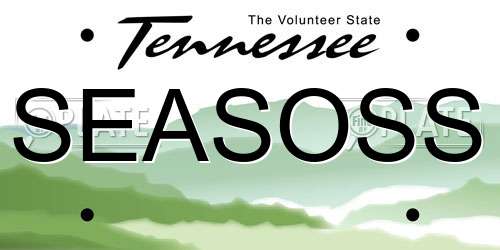 SEASOSS Tennessee License Plate
