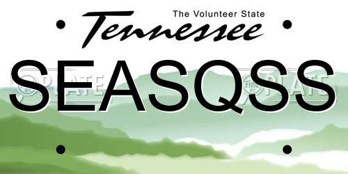 SEASQSS Tennessee License Plate