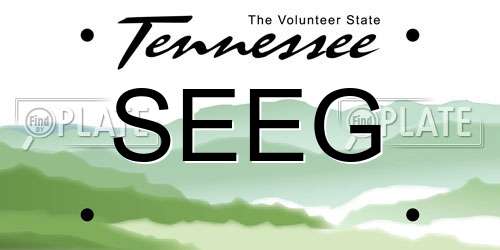 SEEG Tennessee License Plate