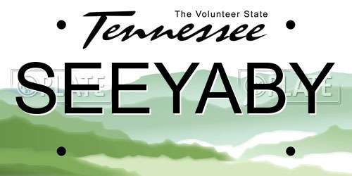 SEEYABY Tennessee License Plate