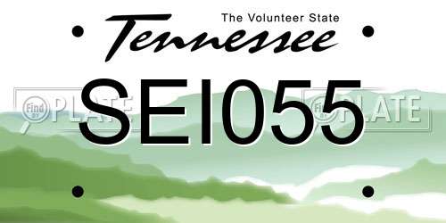 SEI055 Tennessee License Plate