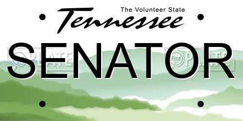 SENATOR Tennessee License Plate