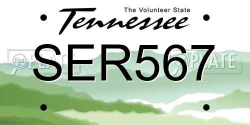 SER567 Tennessee License Plate
