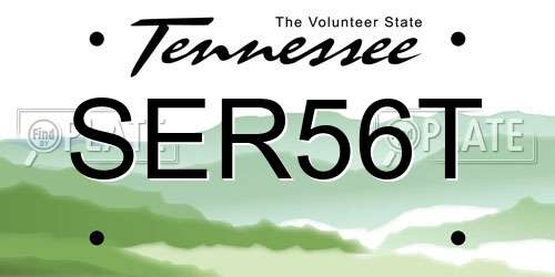 SER56T Tennessee License Plate