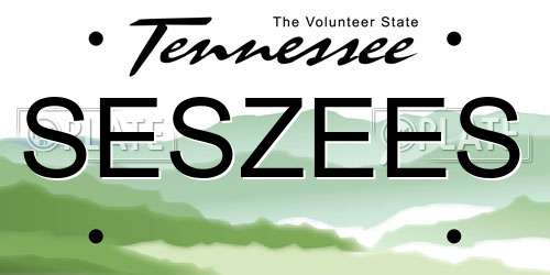 SESZEES Tennessee License Plate
