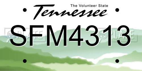 SFM4313 Tennessee License Plate