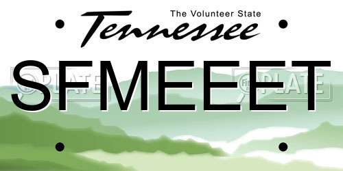 SFMEEET Tennessee License Plate