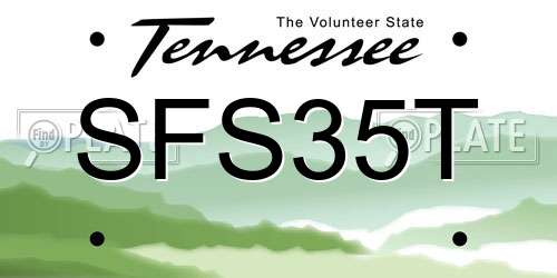 SFS35T Tennessee License Plate
