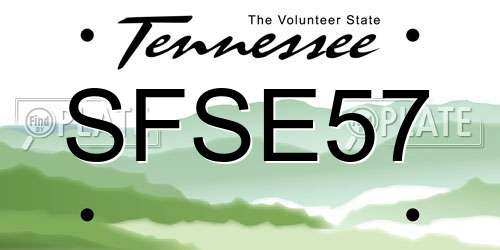 SFSE57 Tennessee License Plate