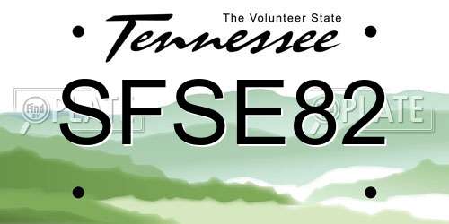 SFSE82 Tennessee License Plate