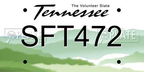 SFT472 Tennessee License Plate