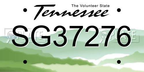 SG37276 Tennessee License Plate